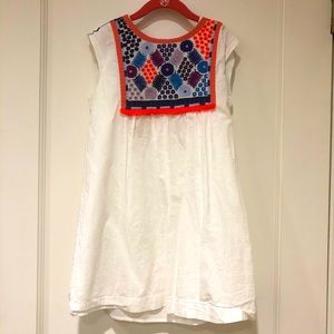 Embroidered white Crew Cuts dress size 8
